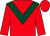 Red, dark green chevron ()