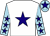 White, dark blue star, light blue sleeves, dark blue stars, light blue cap, dark blue star ()