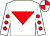White, red inverted triangle, white sleeves, red spots, quartered cap ()