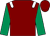 Maroon, white epaulets, emerald green sleeves ()