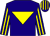 Dark blue, yellow inverted triangle, striped sleeves and cap ()