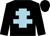 Black, light blue cross of lorraine ()