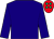 Dark blue, red cap, emerald green spots ()