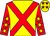 Yellow, red cross belts, red sleeves, yellow stars, yellow cap, red stars ()