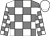 Grey and white check, white cap ()