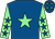 Royal blue, light green star, light green sleeves, royal blue stars and stars on cap ()
