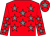 Red, grey stars, red cap, grey star ()