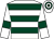 White, dark green hoops and armlets ()