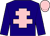 Dark blue, pink cross of lorraine and cap ()