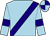 Light blue, dark blue sash and armlets, quartered cap ()