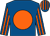 Royal blue, orange disc, striped sleeves and cap (M Tabor/d Smith/mrs Magnier/ms Massey)