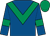 Royal blue, emerald green chevron, armlets and cap ()