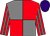 Red & grey quartered, striped sleeves, purple cap ()