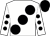 White, large black spots, black spots on sleeves, black cap ()
