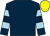 Dark blue, light blue hooped sleeves, yellow cap (Mr J Grant Cann)