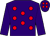 Purple, red spots, purple sleeves, red spots on cap (Mrs Olivia Cox Hoare & Mrs E J O'Grady)