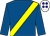 Royal blue, yellow sash, white cap, blue spots (Mr I Buchanan)