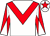 White, red chevron, diabolo on sleeves, red star on cap (Martin Campbell)