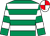Emerald green & white hooped, red & white quartered cap (E J Donegan)