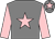 Grey, pink star, sleeves and star on cap (Mr David Keoghan)