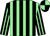 Black and light green stripes, quartered cap (The Kiwi Club)