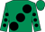 Emerald green, large black spots, black spots on emerald green sleeves and cap (Mr D Maloney)