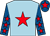 Light blue, red star, royal blue sleeves, red stars, royal blue cap, red star (The Fun Day Out Partnership)