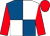 Royal blue and white (quartered), red sleeves and cap (W R B Racing 49)