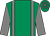 Emerald green, grey braces & sleeves, hooped cap (Lance Bloodstock Limited)