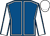 Royal blue, white seams, white sleeves, royal blue seams, white cap (Hackaye Syndicate)
