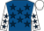 Royal blue, dark blue stars, white sleeves, dark blue stars, white cap (In For A Win Racing Club)