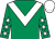 Emerald green, white chevron, emerald green sleeves, white stars, white cap (Marlborough Racing Partnership)