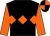 Black, orange triple diamond and sleeves, quartered cap (Hanford's Chemist Ltd)