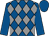 Royal blue and grey diamonds, royal blue sleeves and cap (Sunday Lunch Partnership)