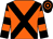 Orange, black cross belts, black and orange hooped sleeves and cap (Mr M T Sheppard)