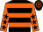 Black, orange hoops, orange sleeves, black stars (Mr Graham Hughes)