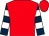 Red, dark blue and white hooped sleeves (Carleton Boys Of Carlisle)