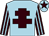 Light blue, brown cross of lorraine, brown and light blue striped sleeves, light blue cap, brown star (C E Stedman & R J Corsan)