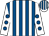 Royal blue and white stripes, white sleeves, royal blue spots, striped cap (Mr Gary Attwood)