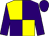 Purple & yellow quartered, purple sleeves, purple cap (Only The Best Syndicate)