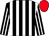 Black and white stripes, red cap (Mr R Musson & Mr P Thompson)