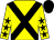 Yellow, black cross belts, yellow sleeves, black stars, black cap (Mr I A Brown)