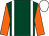 Dark green, white braces, orange sleeves, white cap (Old Fools Partnership)