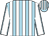 Light blue and white stripes, white sleeves, light blue seams (J W Hills & Partners)