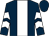 Dark blue, white stripe, chevrons on sleeves (Mr R Rickett)