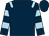 Dark blue, light blue epaulets, hooped sleeves (Miss S M Potts)
