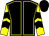 Black, yellow seams, yellow and black chevrons on sleeves, black cap (Mr M Sharp Mr T Brightwell)
