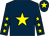 Dark blue, yellow star, yellow stars on sleeves, yellow star on cap (Ms Marie Robinson)