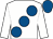White, large royal blue spots, royal blue cap (Piers Pottinger)