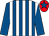 Royal blue & white stripes, royal blue sleeves, red cap, royal blue star (John Symes)